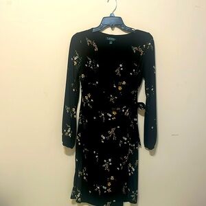 Lauren by Ralph Lauren wrap around dress. Worn once. Essentially new. Size 6P.